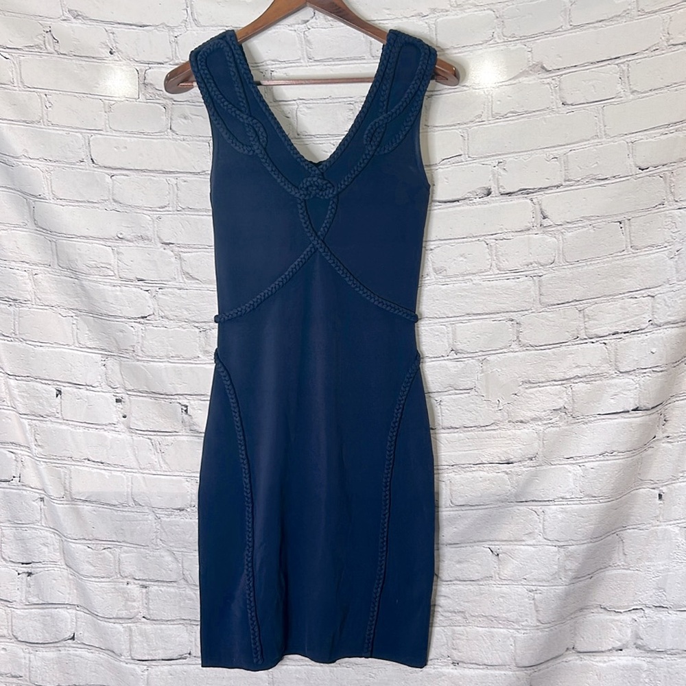 Etcetera Elegant Navy Blue Sleeveless Dress Size 6 Excellent Condition